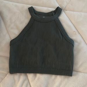 Deep Sagey Green Crop Top